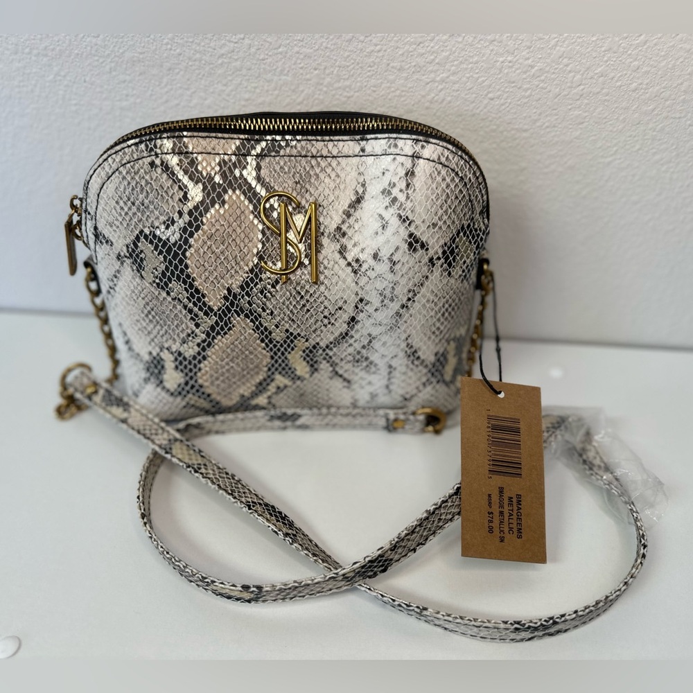 Steve Madden Exotic Snake Print Crossbody Bag, New With Tags